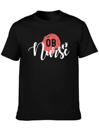 OB Nurse Graphic T-Shirt - Stylish Medical Apparel