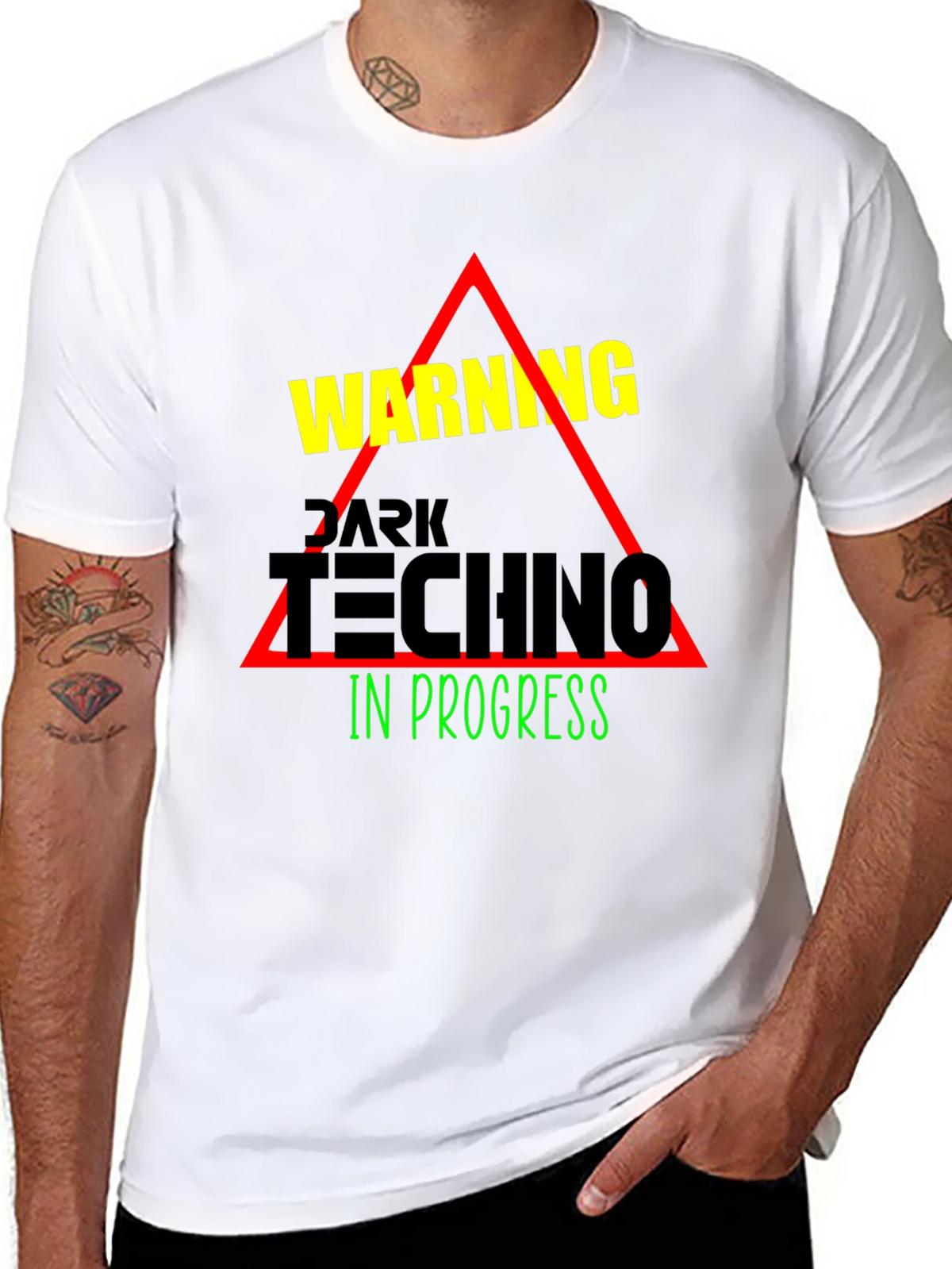 Dark Techno In Progress Graphic Tee