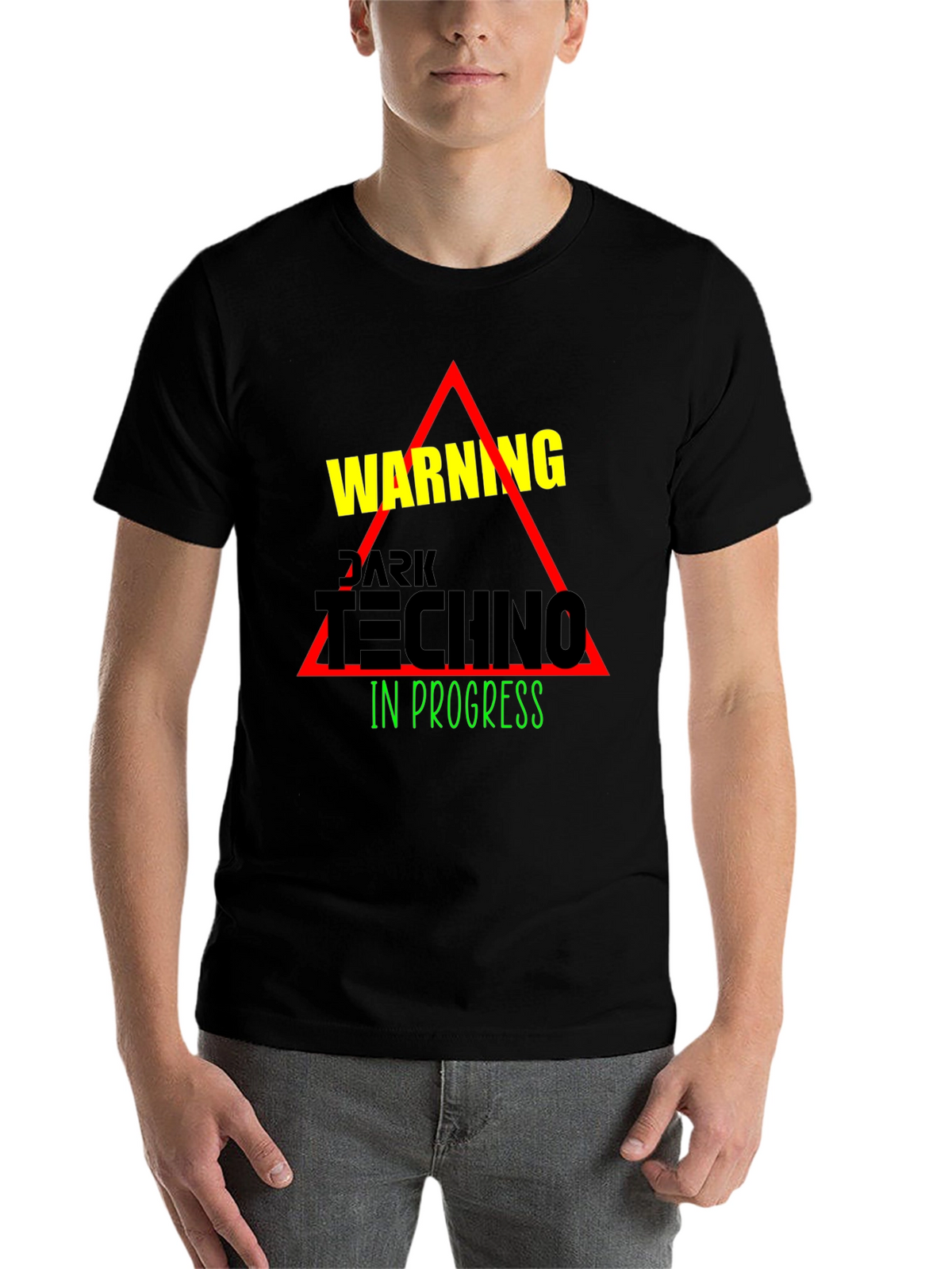 Dark Techno In Progress Graphic Tee