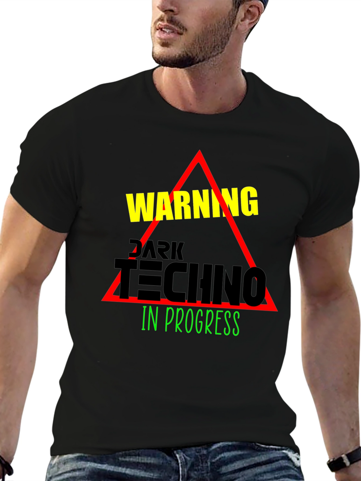 Dark Techno In Progress Graphic Tee