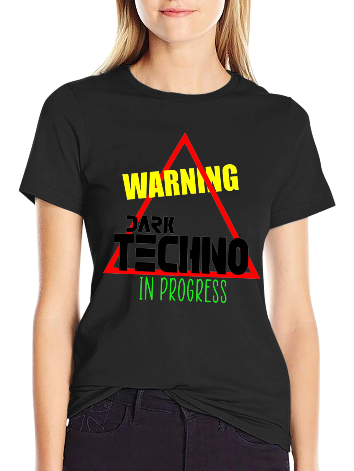 Dark Techno In Progress Graphic Tee