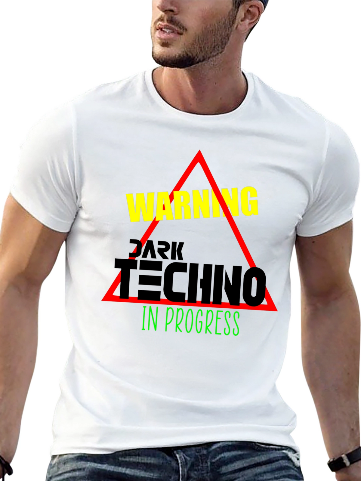 Dark Techno In Progress Graphic Tee