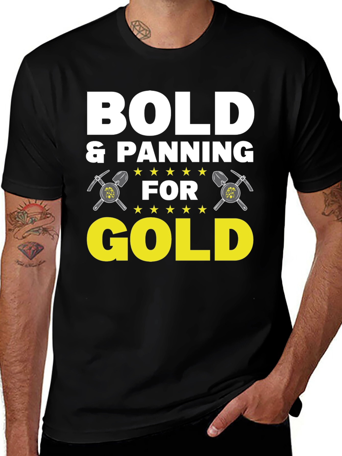 Bold & Panning for Gold Graphic Tee