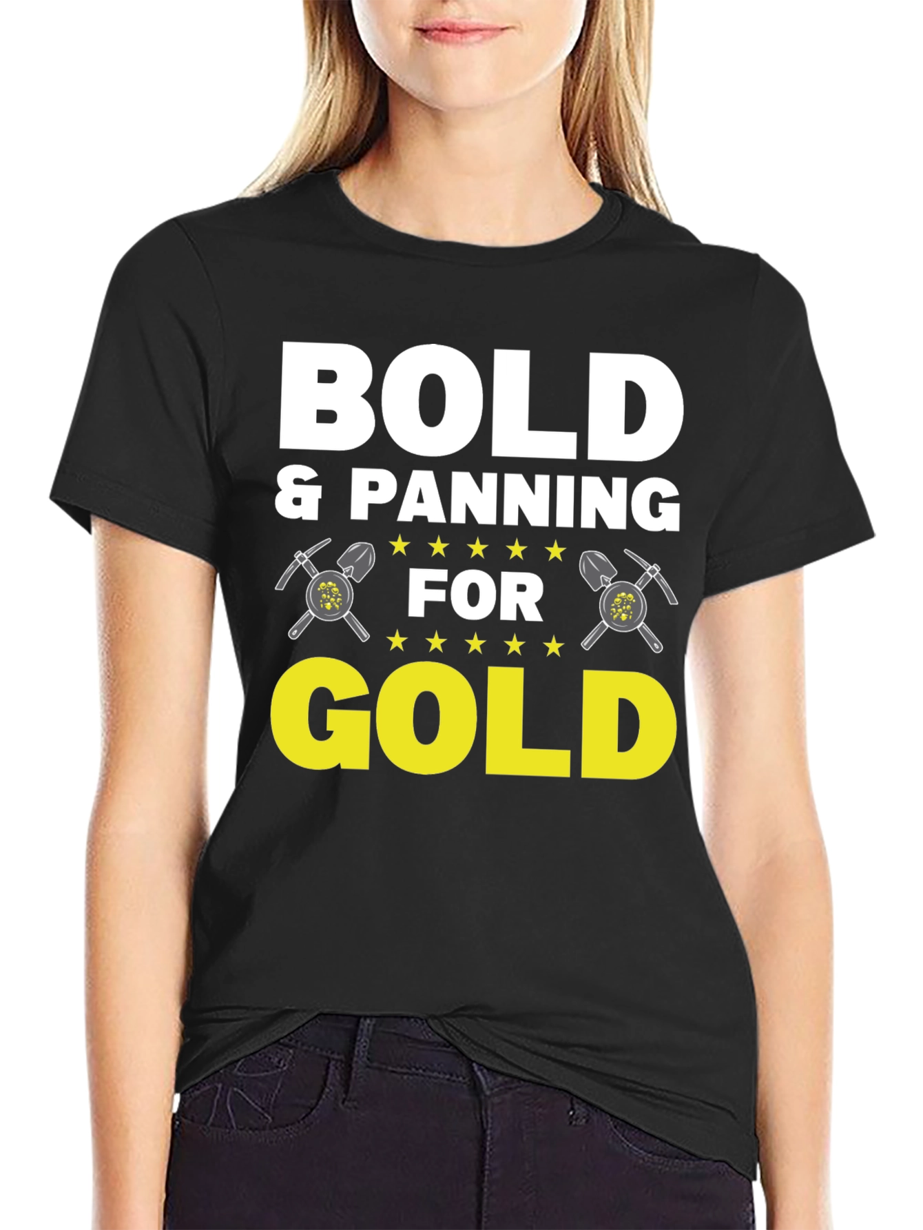 Bold & Panning for Gold Graphic Tee