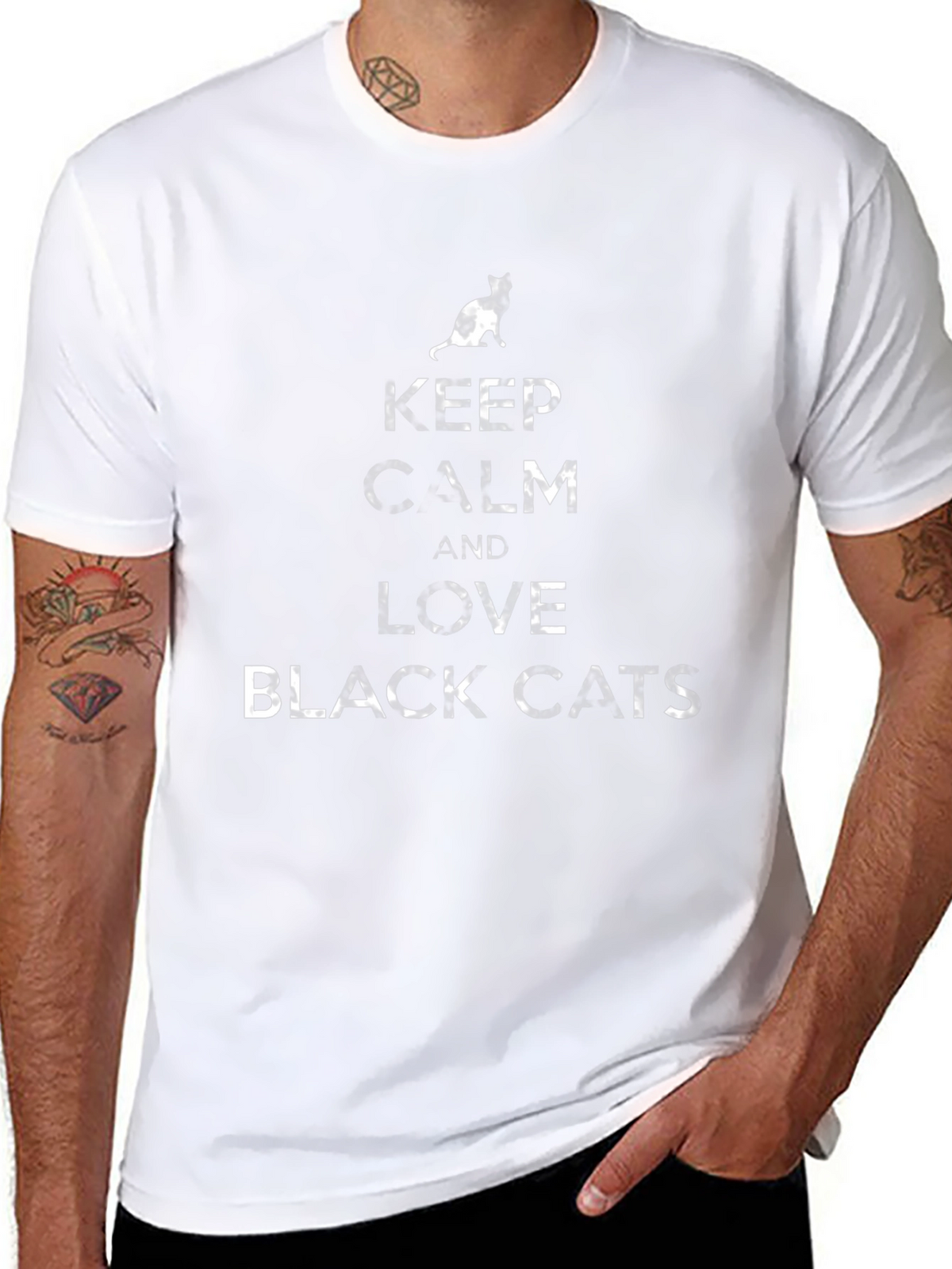 Keep Calm Black Cats T-Shirt - Soft Cotton Tee
