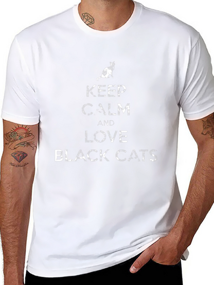 Keep Calm Black Cats T-Shirt - Soft Cotton Tee