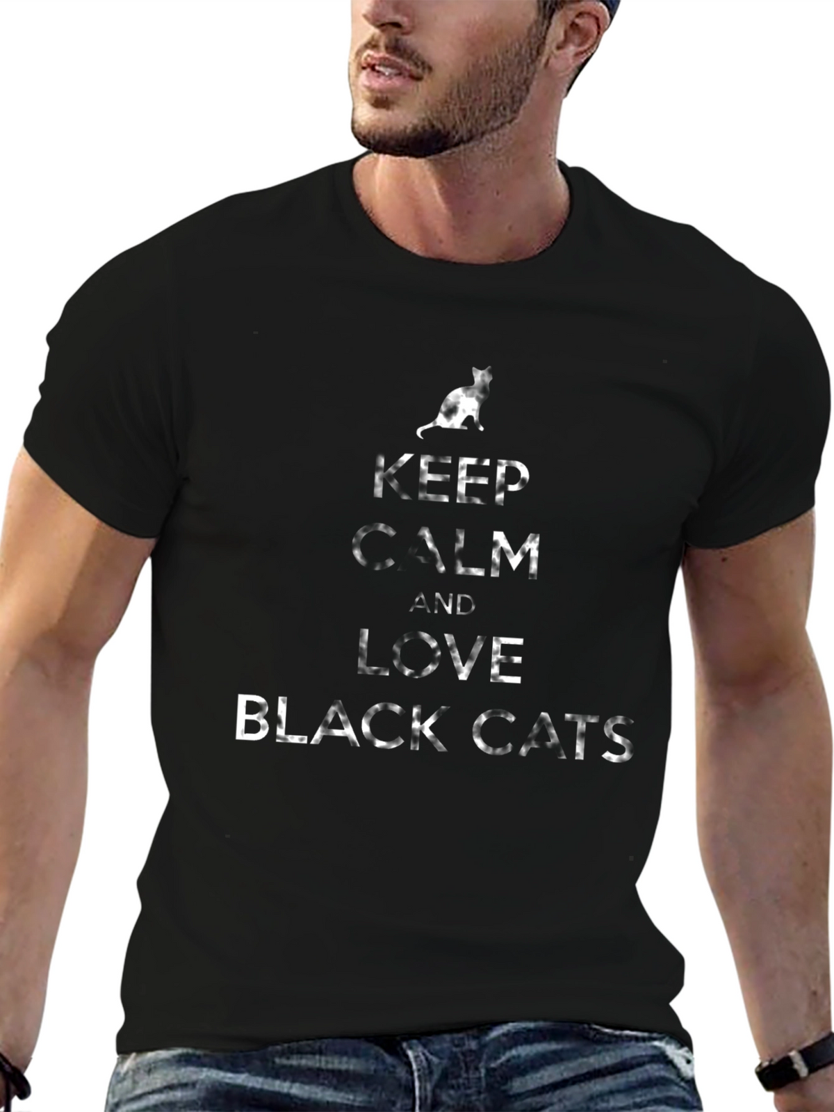 Keep Calm Black Cats T-Shirt - Soft Cotton Tee