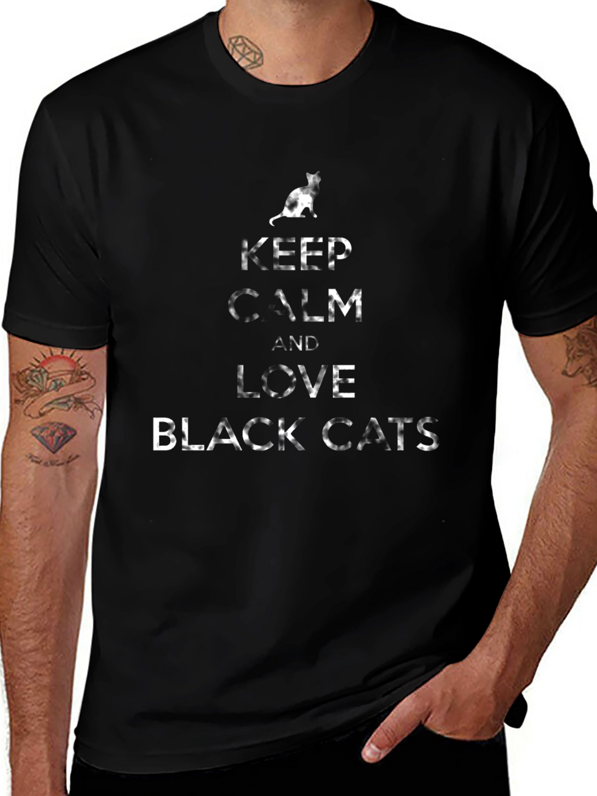 Keep Calm Black Cats T-Shirt - Soft Cotton Tee