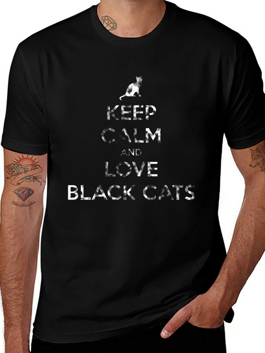 Keep Calm Black Cats T-Shirt - Soft Cotton Tee