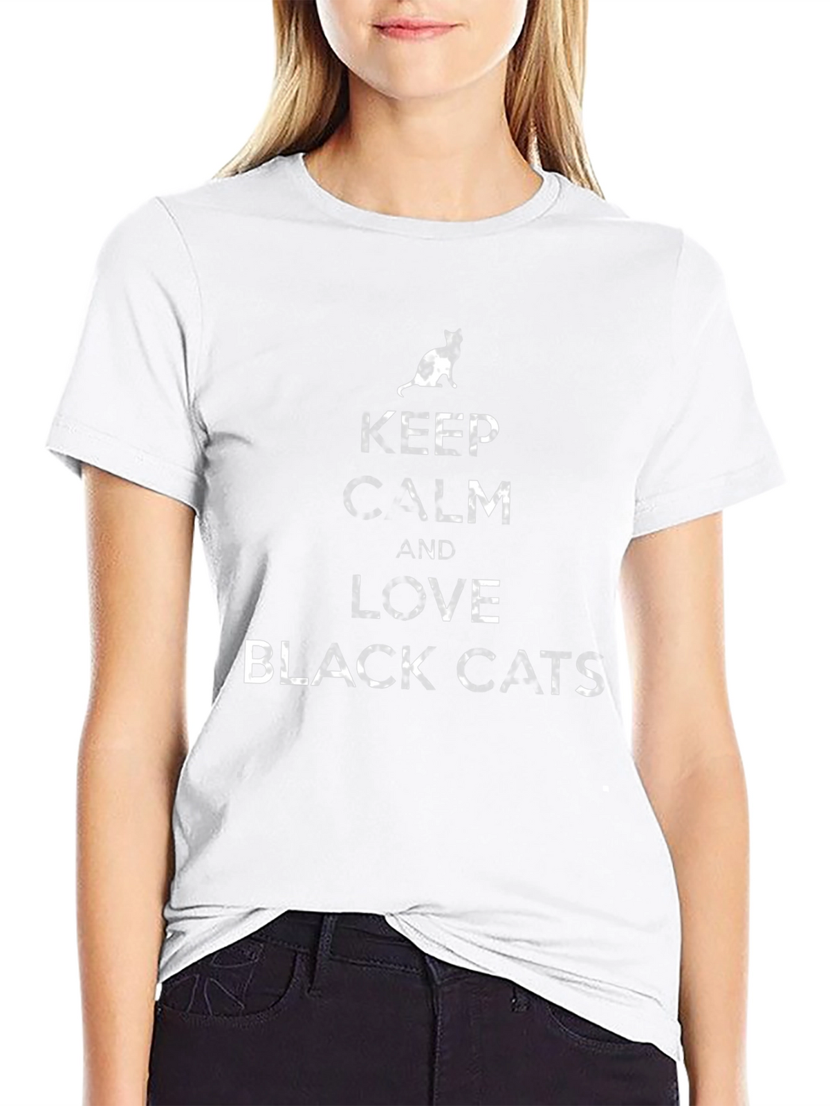 Keep Calm Black Cats T-Shirt - Soft Cotton Tee