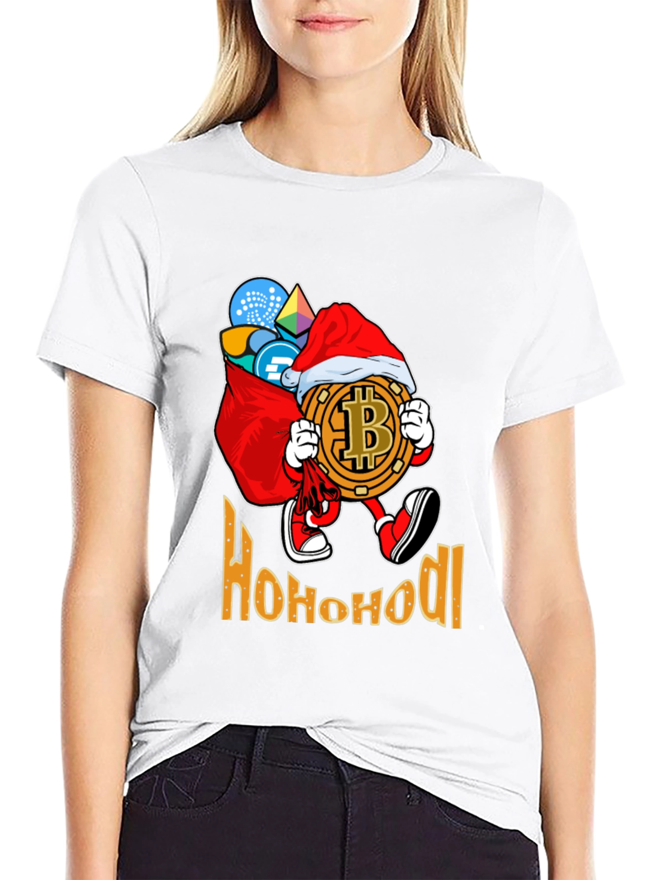 Ho Ho HODL Bitcoin Christmas T-Shirt