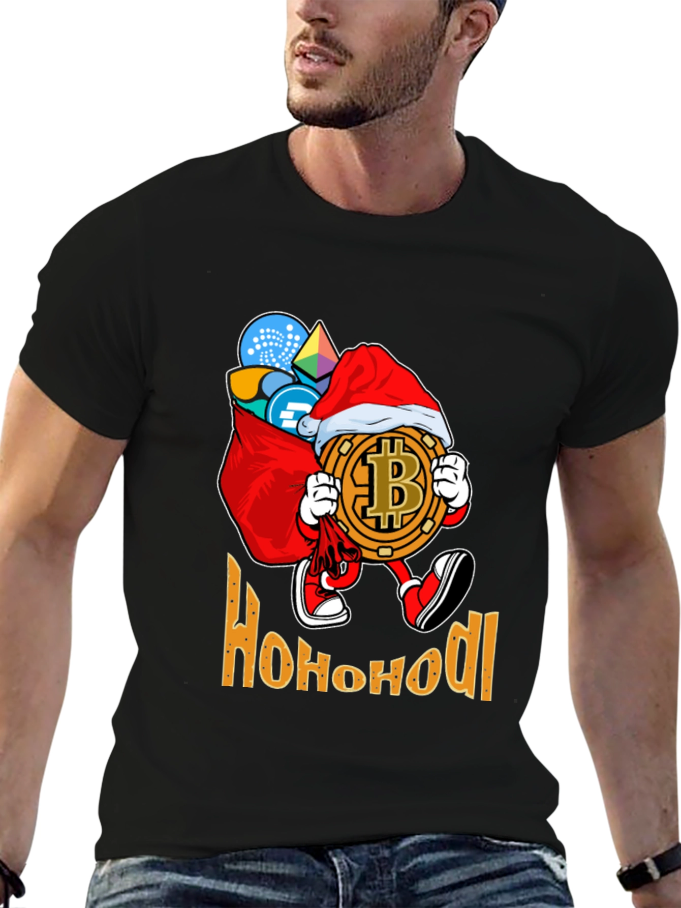 Ho Ho HODL Bitcoin Christmas T-Shirt