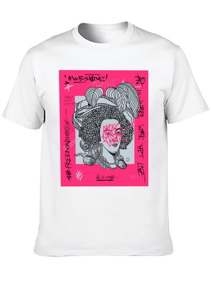 Edgy Graphic Print Tee - Unisex Black T-Shirt
