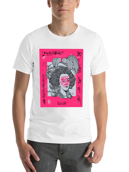 Edgy Graphic Print Tee - Unisex Black T-Shirt