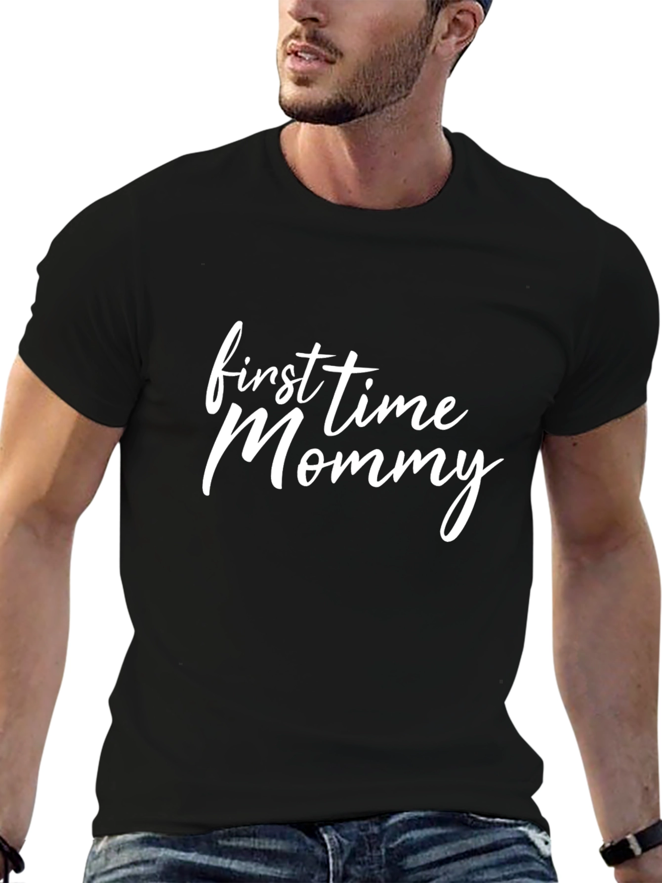 First Time Mommy Black T-Shirt