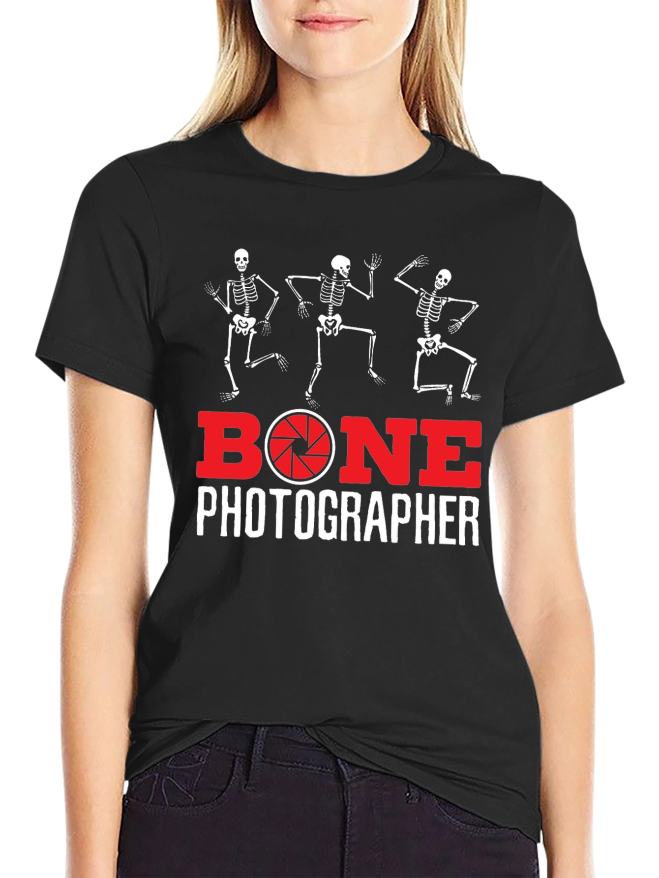 Bone Photographer Skeleton T-Shirt