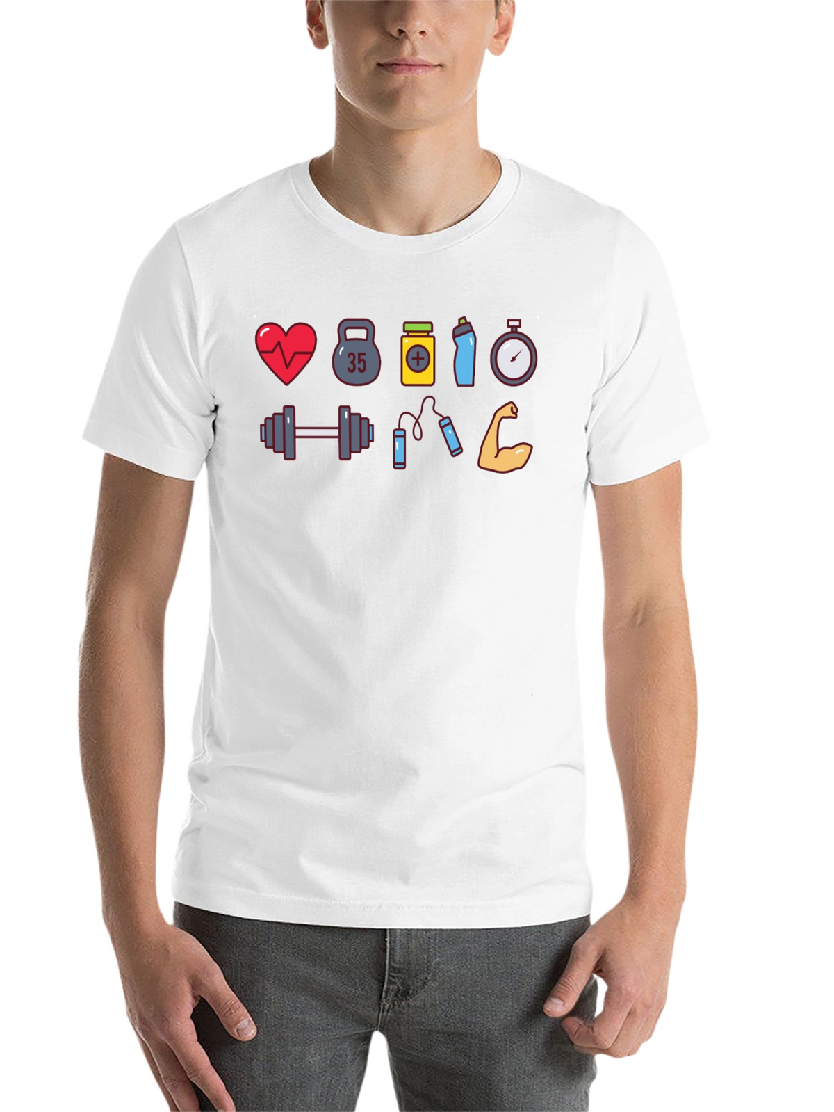 Fitness Icon Black T-Shirt Gym Lover Tee