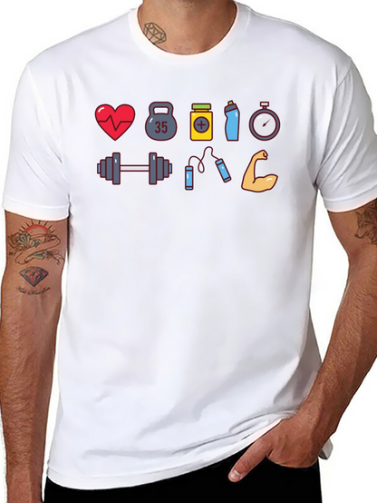 Fitness Icon Black T-Shirt Gym Lover Tee