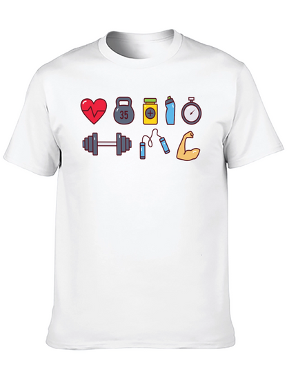Fitness Icon Black T-Shirt Gym Lover Tee
