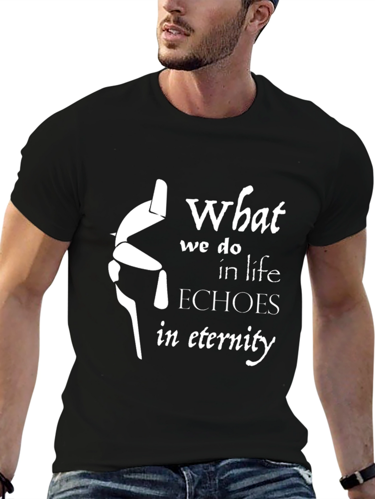 Eternity Echoes T-Shirt - Black Graphic Tee