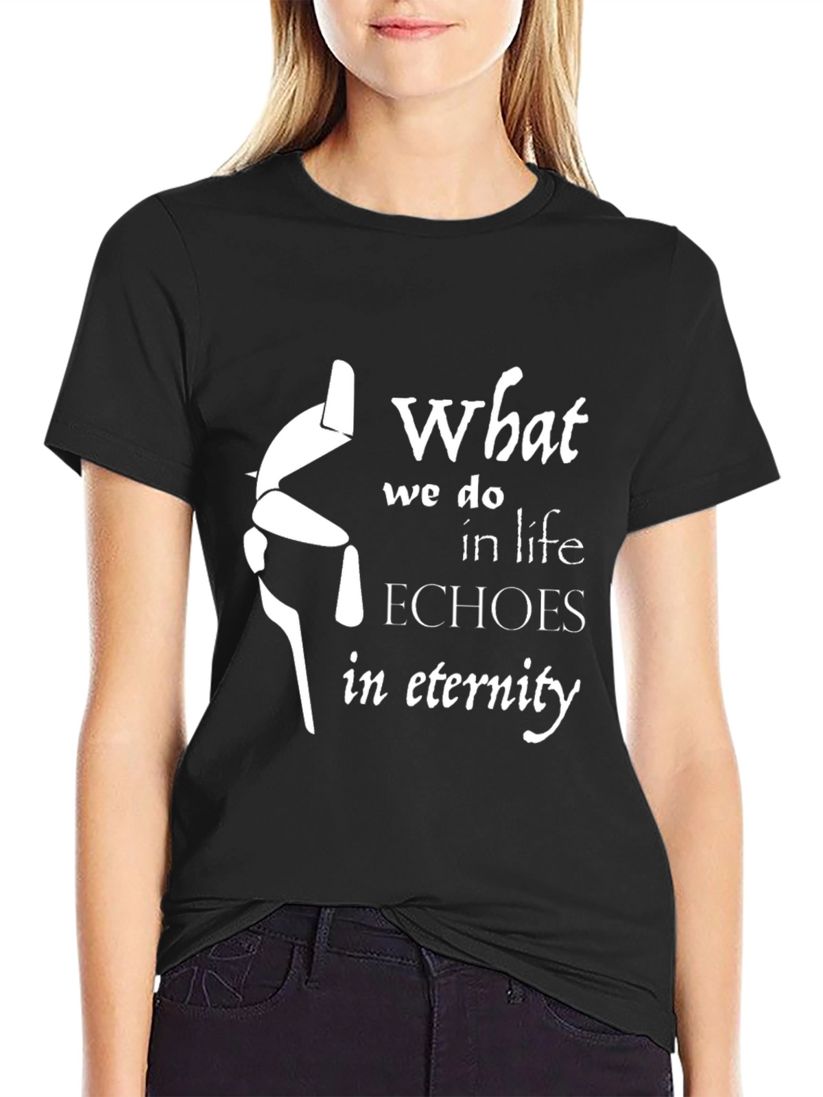 Eternity Echoes T-Shirt - Black Graphic Tee