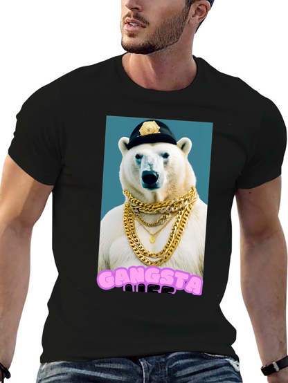 Gangsta Polar Bear Graphic T-Shirt