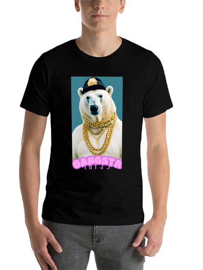 Gangsta Polar Bear Graphic T-Shirt