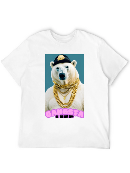 Gangsta Polar Bear Graphic T-Shirt