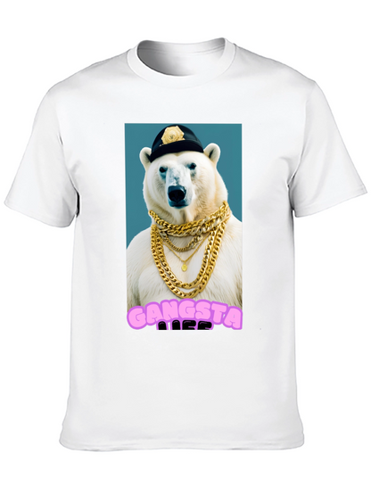 Gangsta Polar Bear Graphic T-Shirt