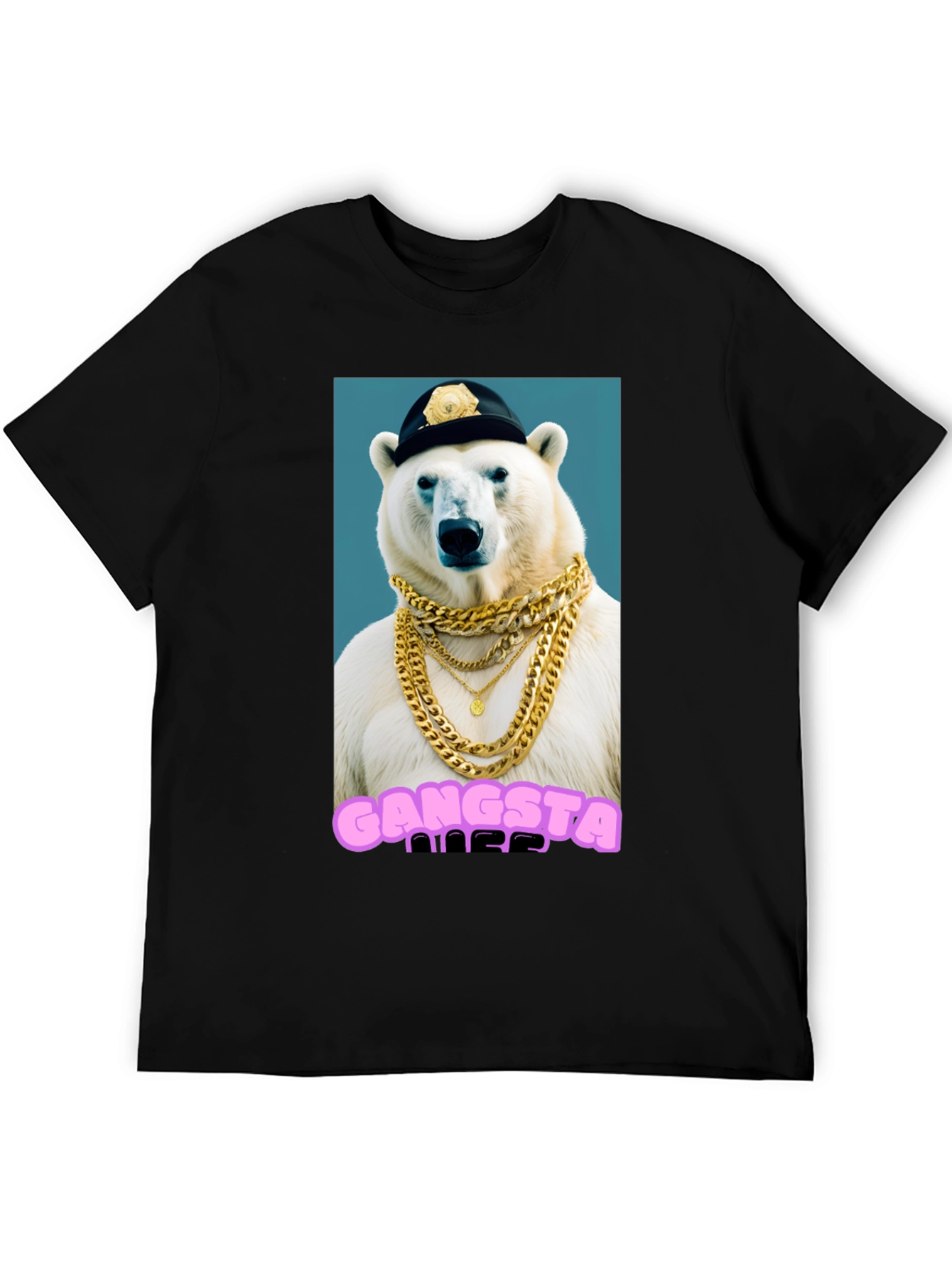 Gangsta Polar Bear Graphic T-Shirt