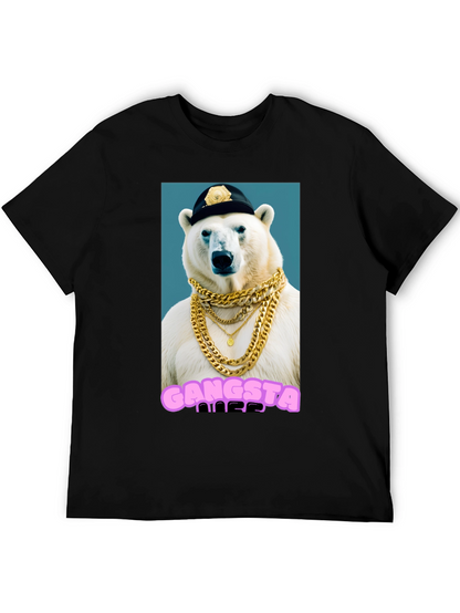 Gangsta Polar Bear Graphic T-Shirt