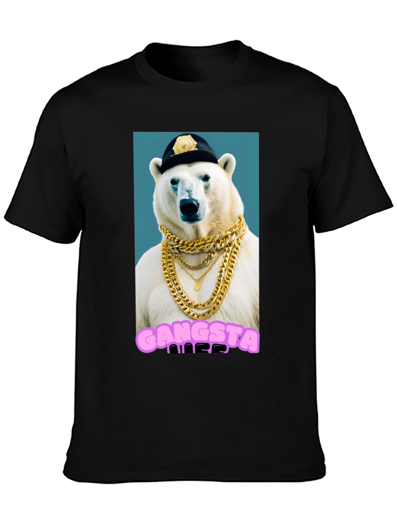 Gangsta Polar Bear Graphic T-Shirt