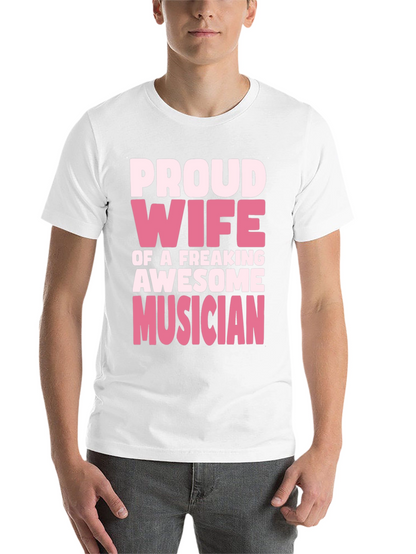 Proud Wife Musician Black T-Shirt