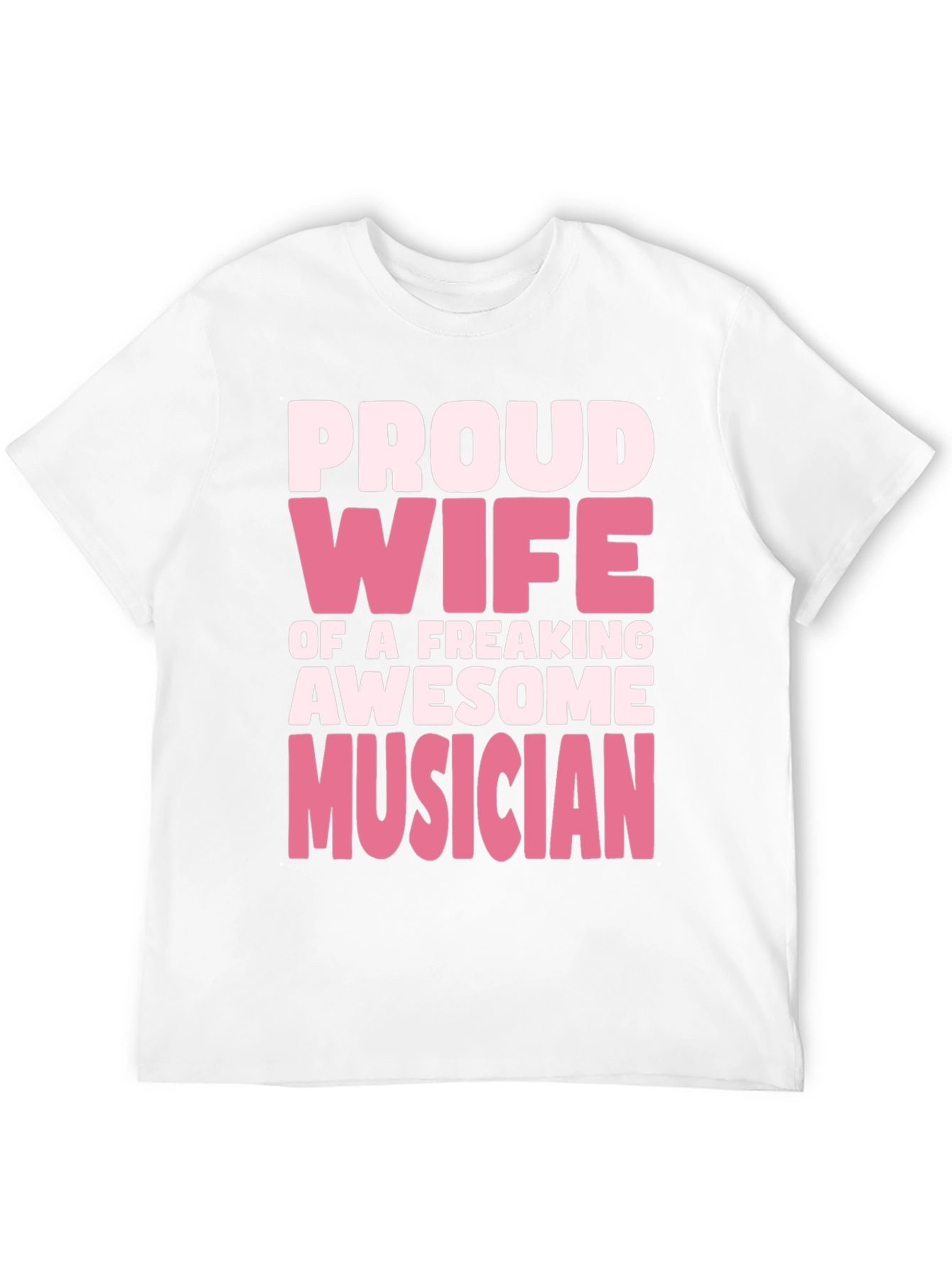 Proud Wife Musician Black T-Shirt