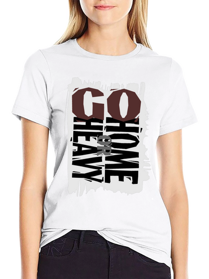 Go Heavy Or Go Home Black Graphic Tee