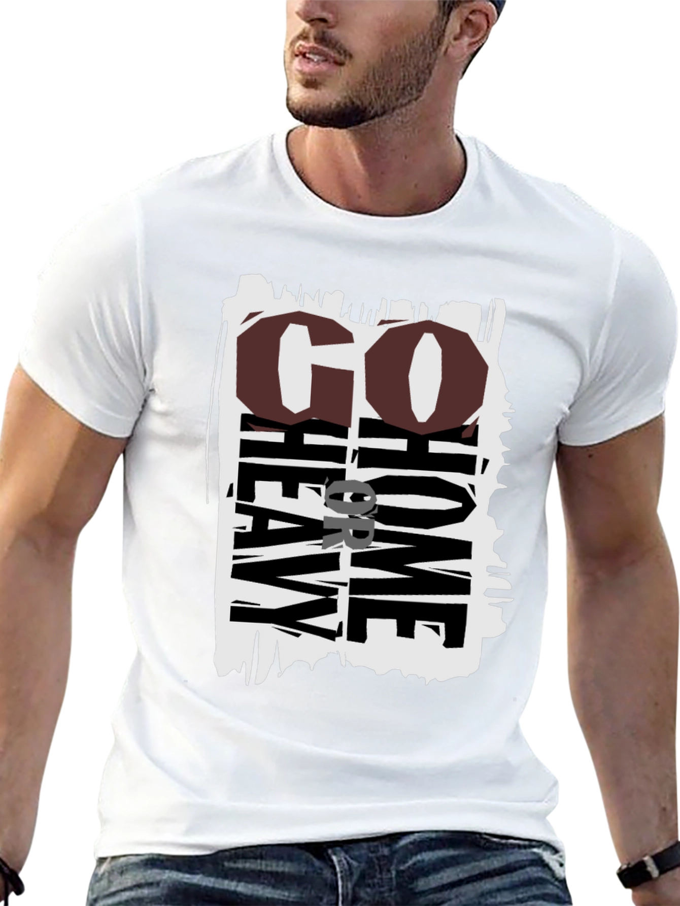 Go Heavy Or Go Home Black Graphic Tee