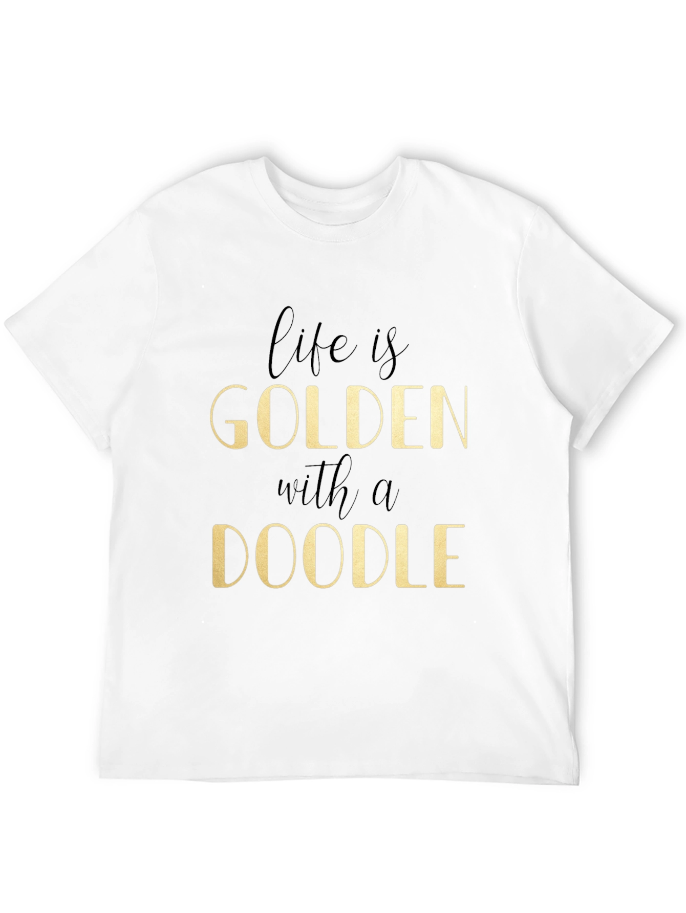 Golden Doodle Graphic Tee - Life is Golden