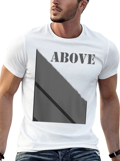 Above Graphic Print Black T-Shirt