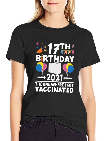17th Birthday Vaccinated 2021 T-Shirt