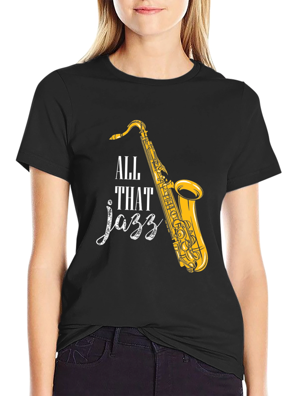 All That Jazz Saxophone Graphic T-Shirt