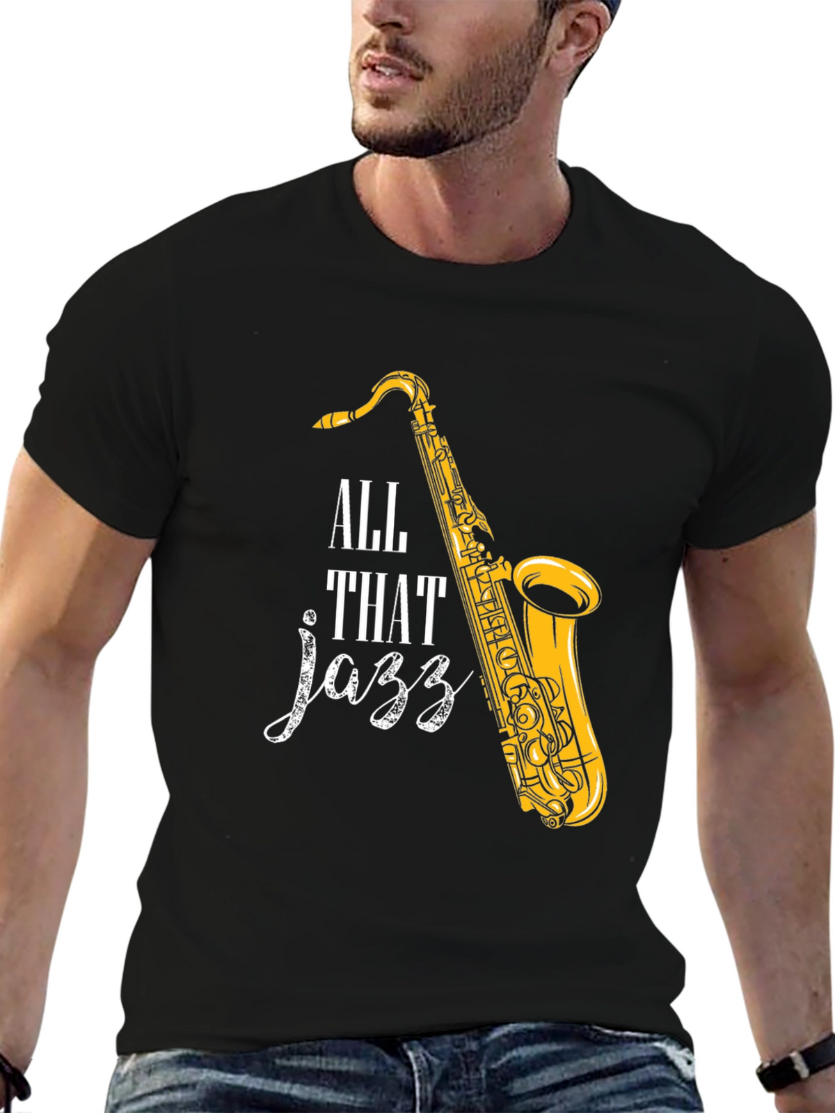 All That Jazz Saxophone Graphic T-Shirt