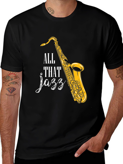 All That Jazz Saxophone Graphic T-Shirt