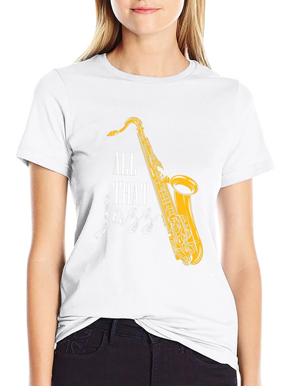 All That Jazz Saxophone Graphic T-Shirt