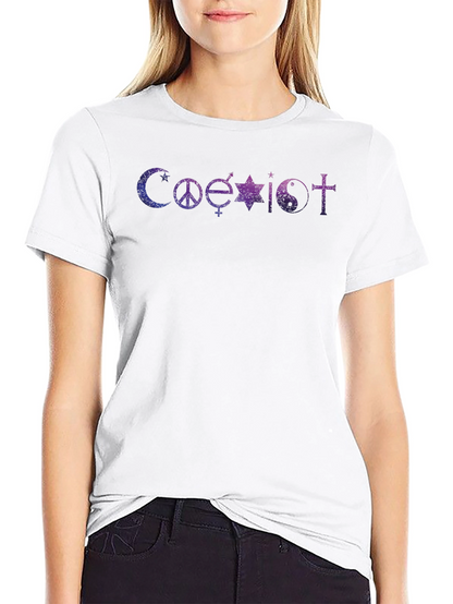 Coexist Galaxy Graphic Black T-Shirt