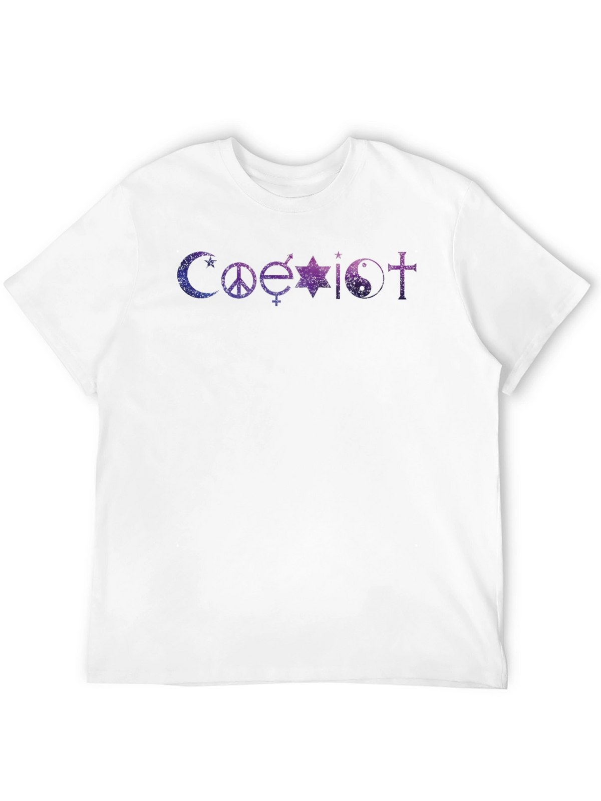 Coexist Galaxy Graphic Black T-Shirt