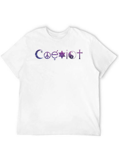 Coexist Galaxy Graphic Black T-Shirt