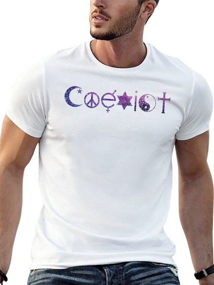 Coexist Galaxy Graphic Black T-Shirt