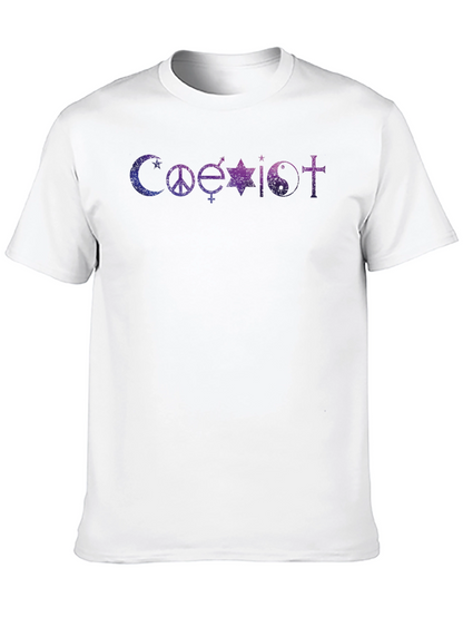 Coexist Galaxy Graphic Black T-Shirt