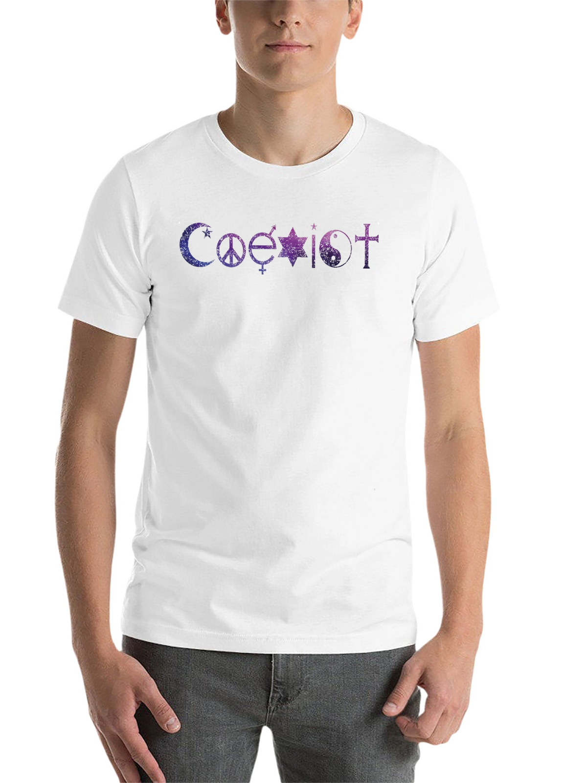 Coexist Galaxy Graphic Black T-Shirt