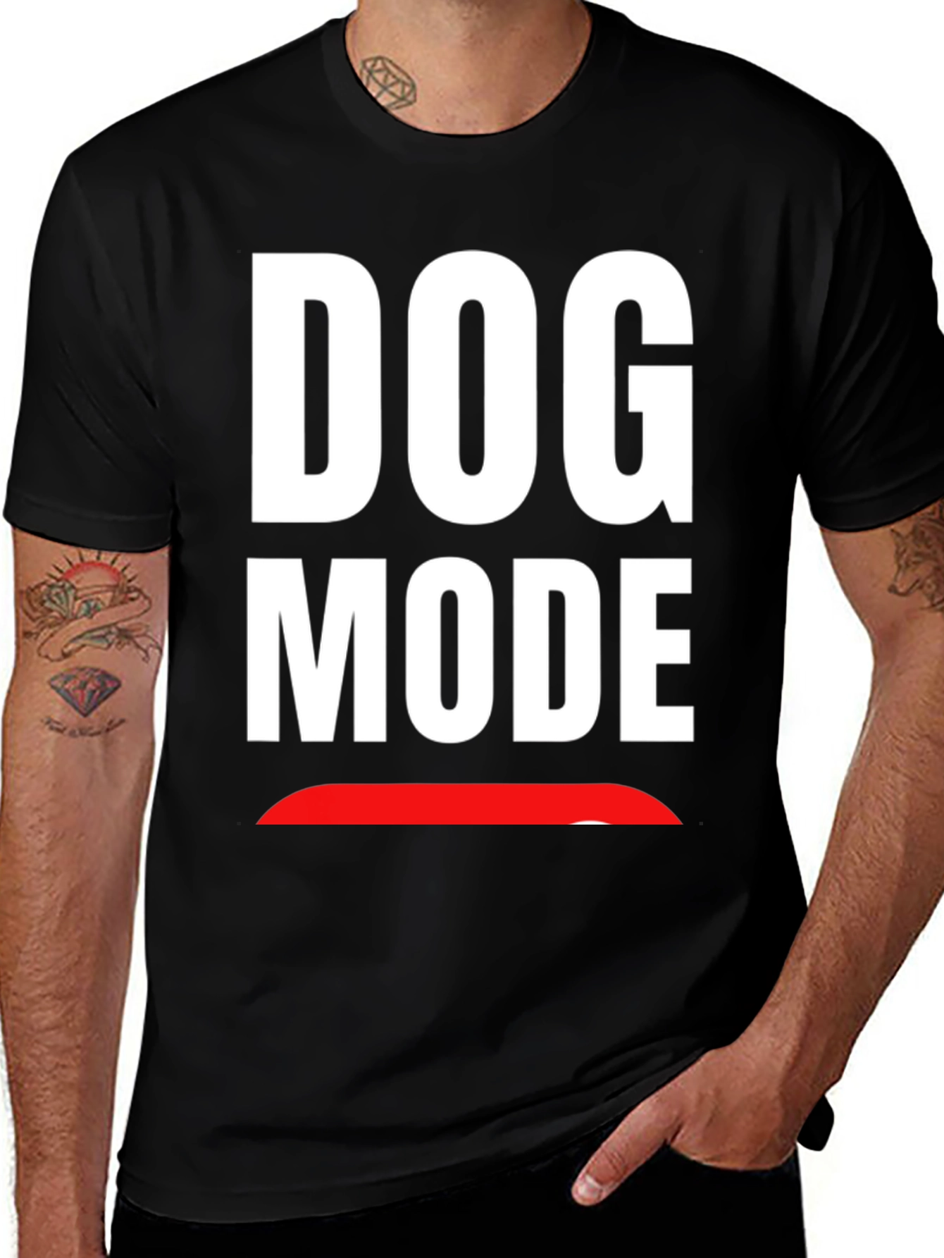 Dog Mode Graphic T-Shirt - Funny Novelty Tee